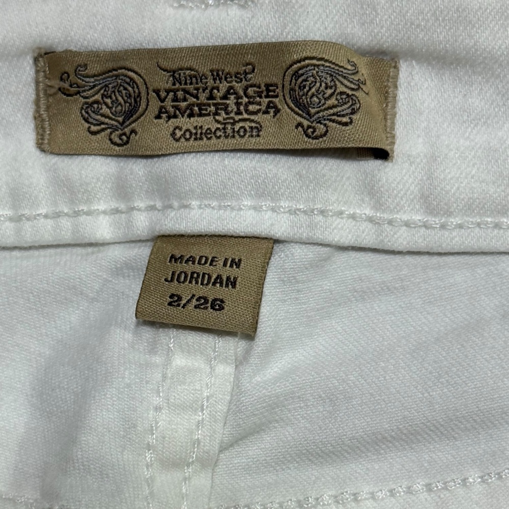 Nine West Vintage America White Stretch Jeans Size 2 Skinny - Picture 12 of 15